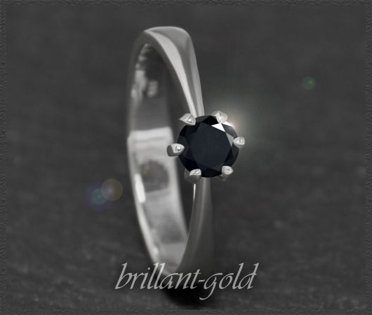 Diamant Ring aus 585 Weißgold, 0,34ct Brillant